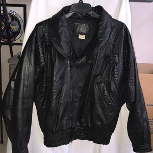 Leather bike jacket
